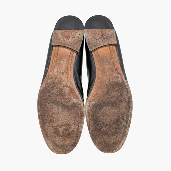 Gucci Brixton Horsebit Flat Loafers Black Leather Size 39 US 9 Women Jordaan - Picture 12 of 15